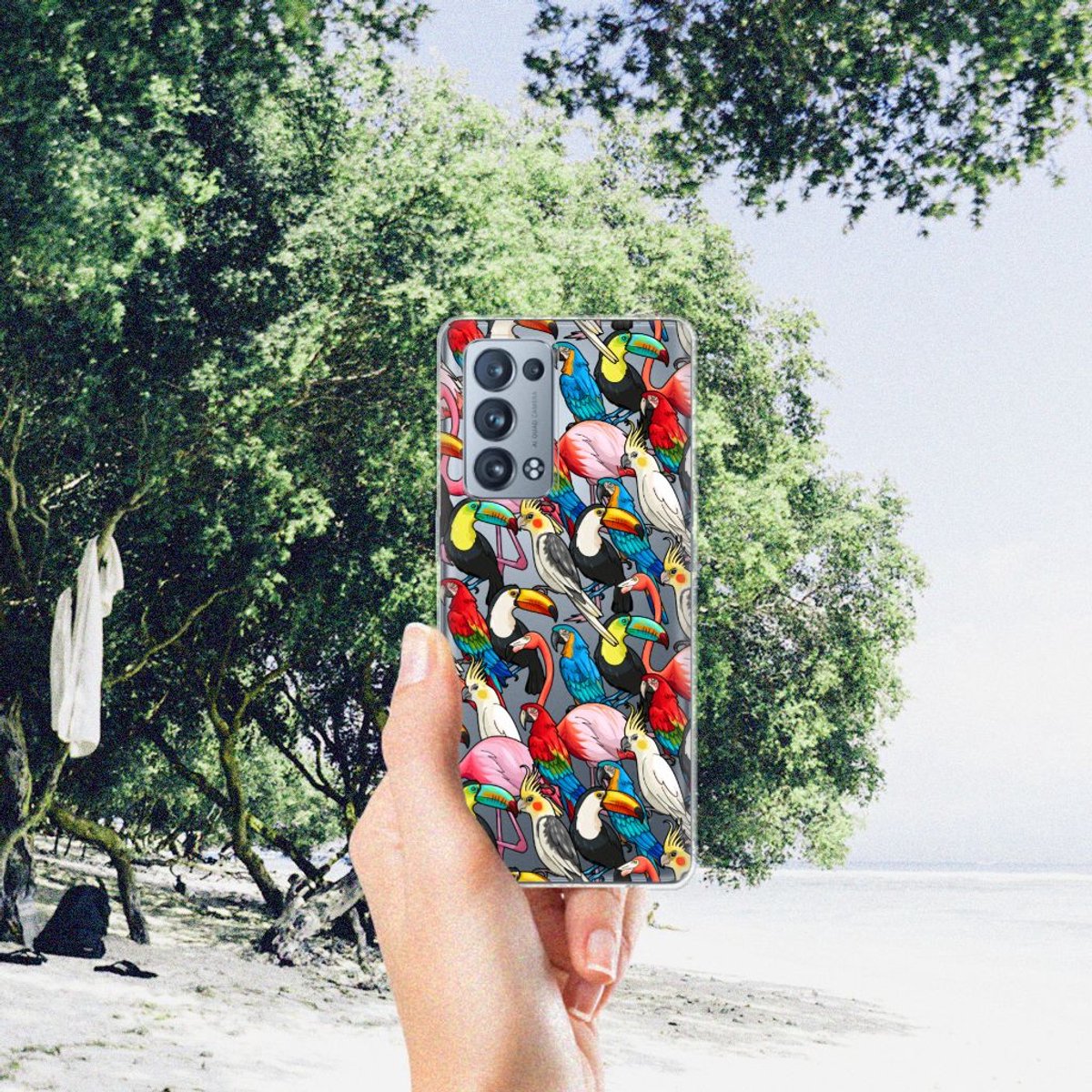 OPPO Reno 6 Pro Plus 5G TPU Hoesje Birds