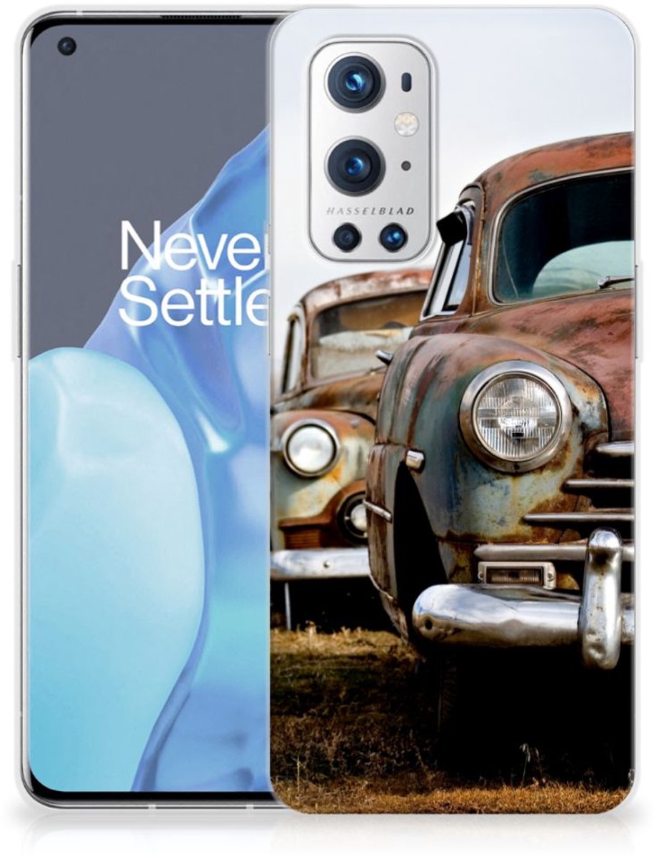 OnePlus 9 Pro Siliconen Hoesje met foto Vintage Auto
