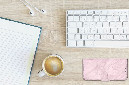 Boekhoesje voor Sony Xperia 10 II Bookcase Marble Pink - Origineel Cadeau Vriendin