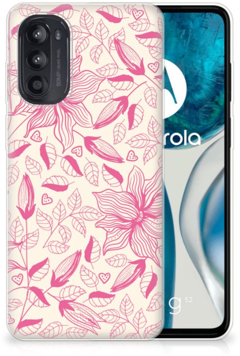 Motorola Moto G52/G82 TPU Case Pink Flowers