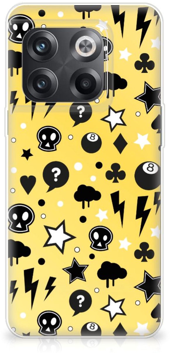 Silicone Back Case OnePlus 10T Punk Geel