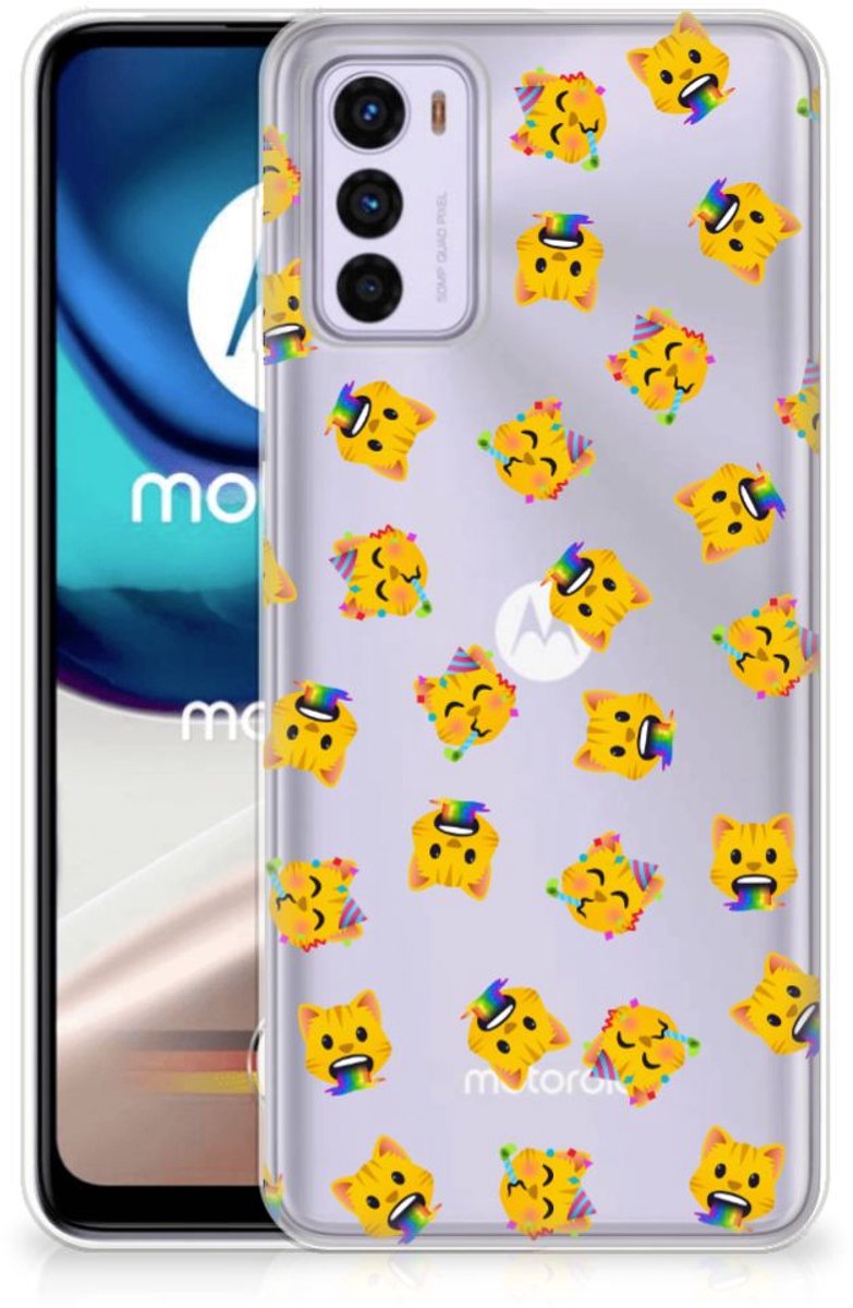 TPU bumper voor Motorola Moto G42 Katten Emojis