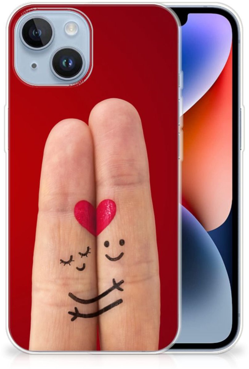 Apple iPhone 14 Silicone Back Cover Liefde - Origineel Romantisch Cadeau