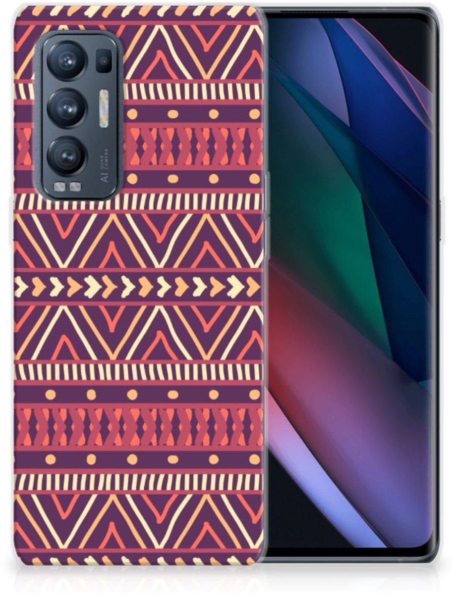 OPPO Find X3 Neo TPU bumper Aztec Paars