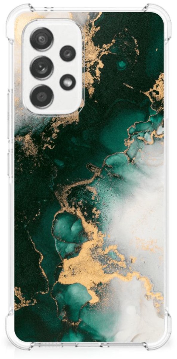 Anti-Shock Hoesje voor Samsung Galaxy A53 5G Marmer Groen