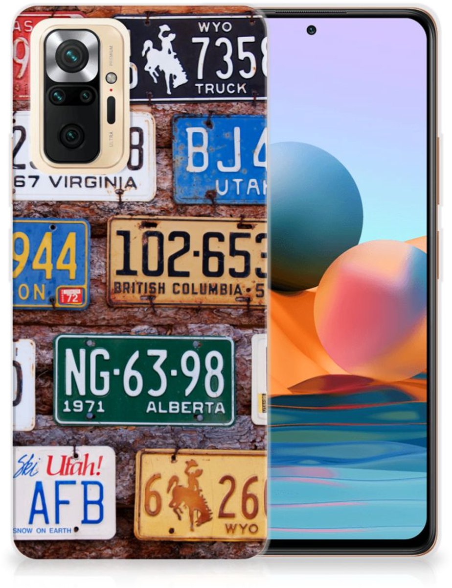 Xiaomi Redmi Note 10 Pro Siliconen Hoesje met foto Kentekenplaten