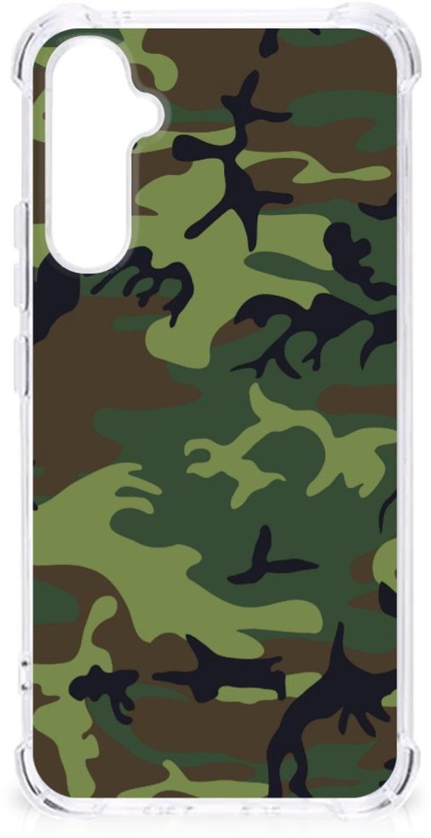 Samsung Galaxy A34 Doorzichtige Silicone Hoesje Army Dark