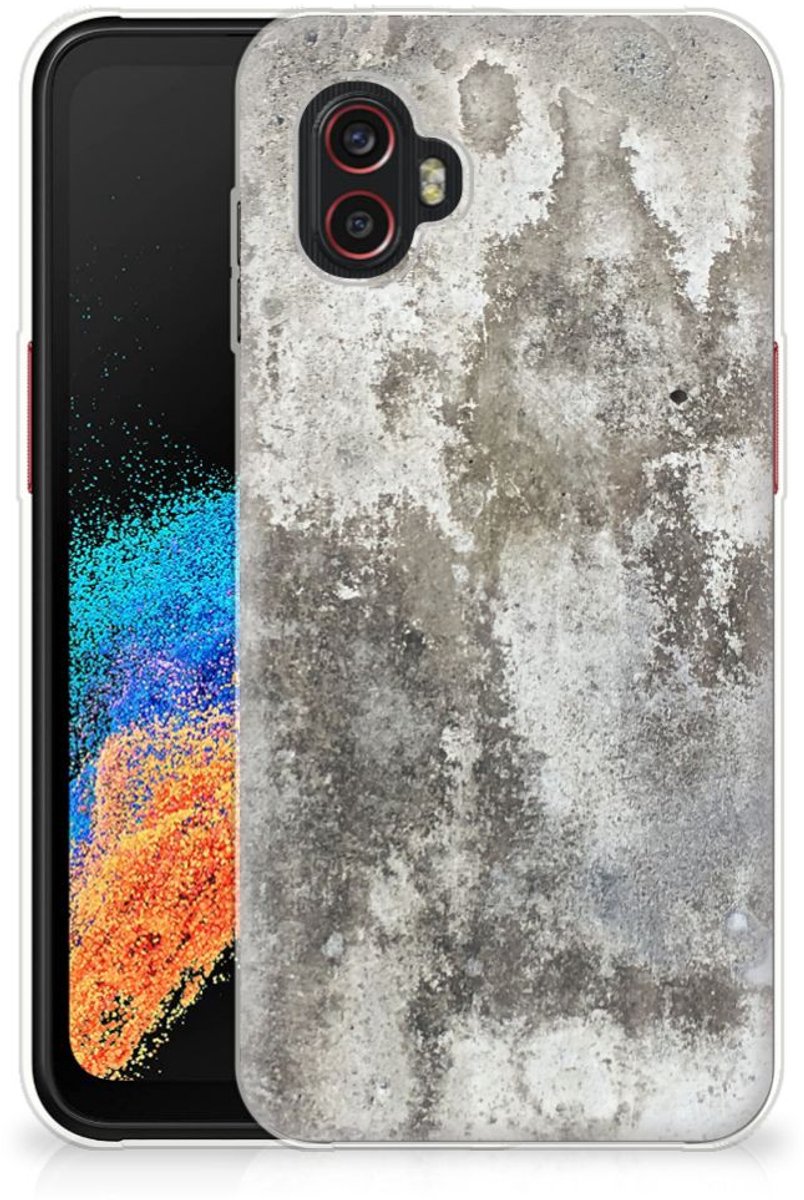 Samsung Galaxy Xcover 6 Pro TPU Siliconen Hoesje Beton Print