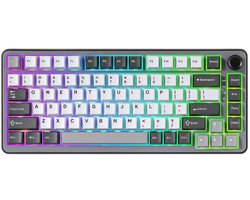 Yunzii – B75 PRO – Dark Grey – Mechanisch Draadloos Toetsenbord – 75% – Qwerty – Gaming Keyboard – RGB Lichten – Cacao Cream V2 Switches
