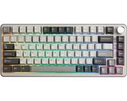 Yunzii - B75 PRO - Grijs - Mechanisch Draadloos Toetsenbord - 75% - Qwerty - Gaming Keyboard - RGB Lichten - Cacao Cream V2 Switches
