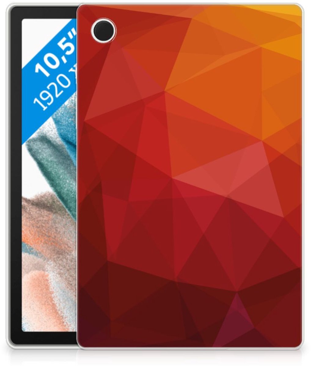 Back Cover voor Samsung Galaxy Tab A8 2021/2022 Polygon Red