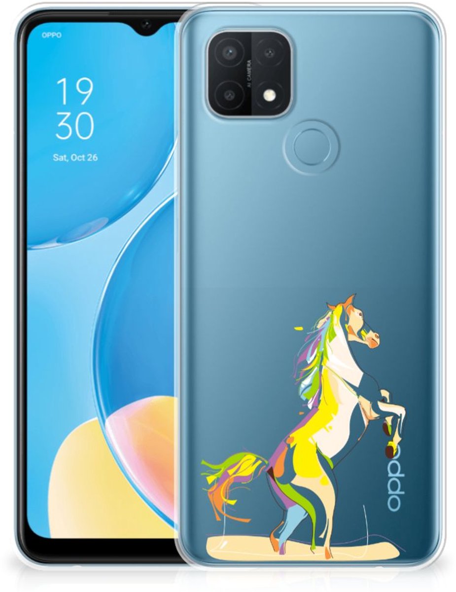 OPPO A15 Telefoonhoesje met Naam Horse Color