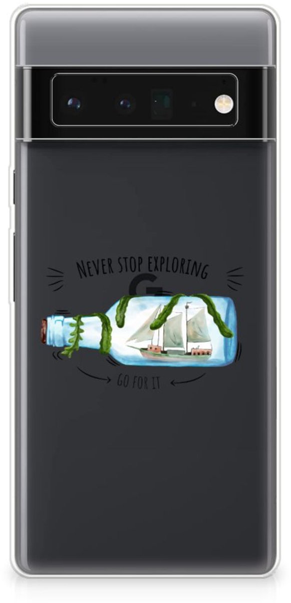 Google Pixel 6 Pro Telefoonhoesje met Naam Boho Bottle