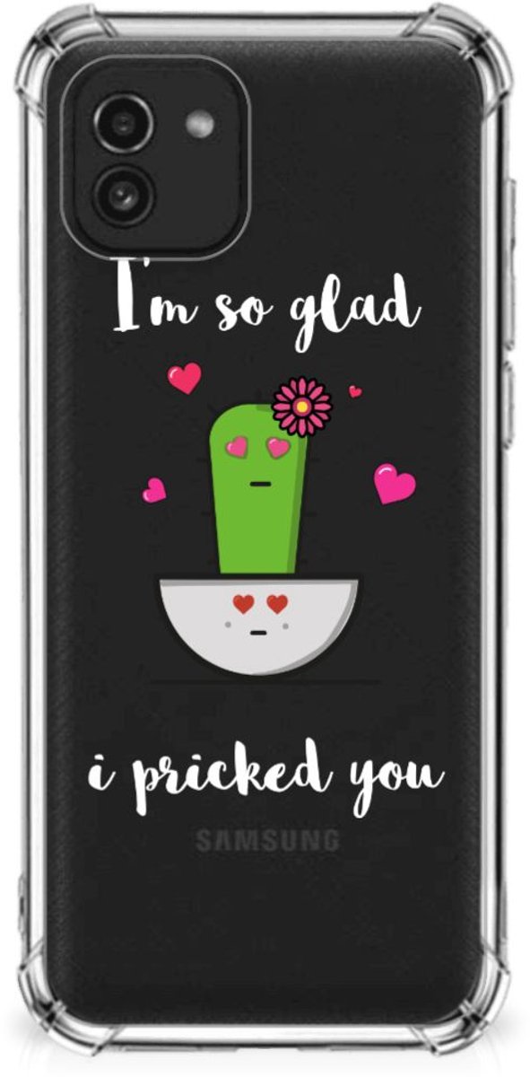 Samsung Galaxy A03 Stevig Bumper Hoesje Cactus Glad