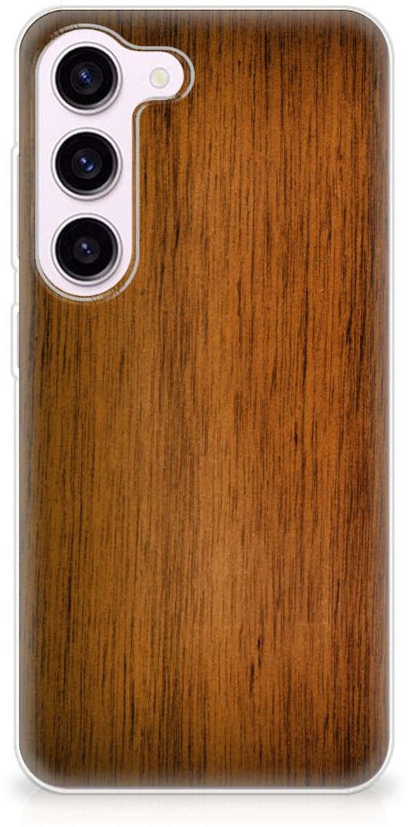 Samsung Galaxy S23 Bumper Hoesje Donker Hout
