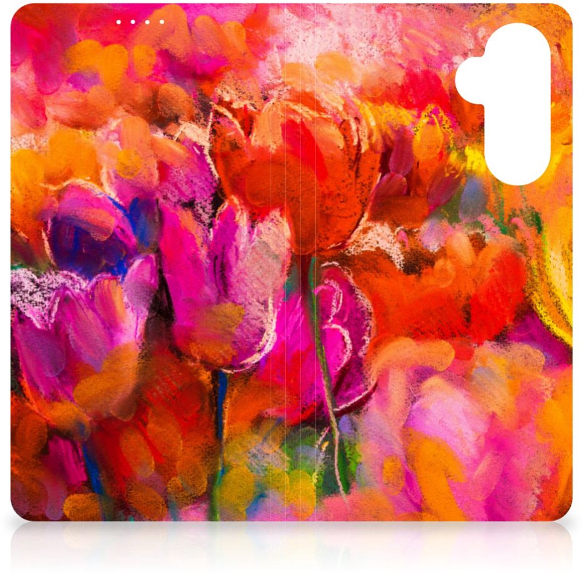 Standcase Hoesje voor Bookcase Samsung Galaxy A54 Tulips