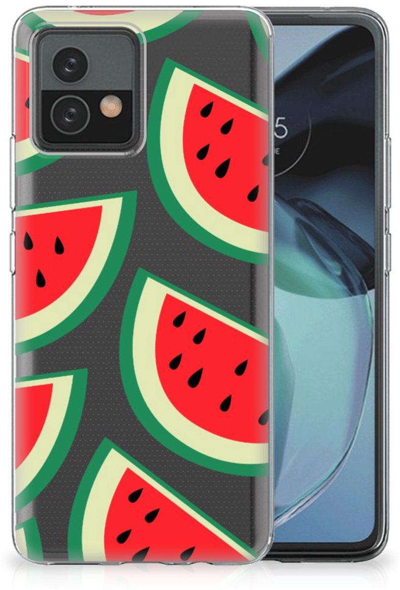 Back Cover voor Motorola Moto G72 Siliconen Case Watermelons