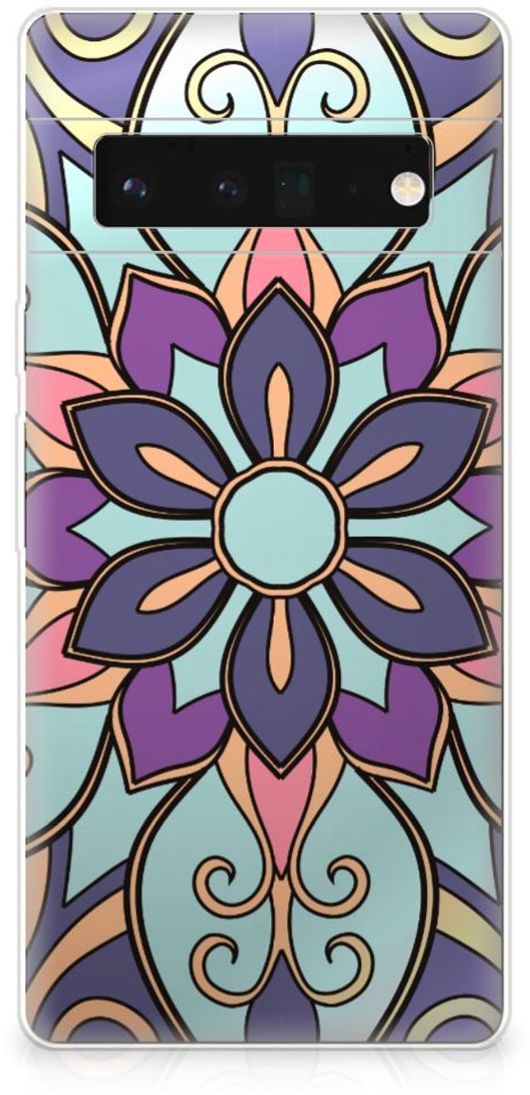 Google Pixel 6 Pro TPU Case Purple Flower