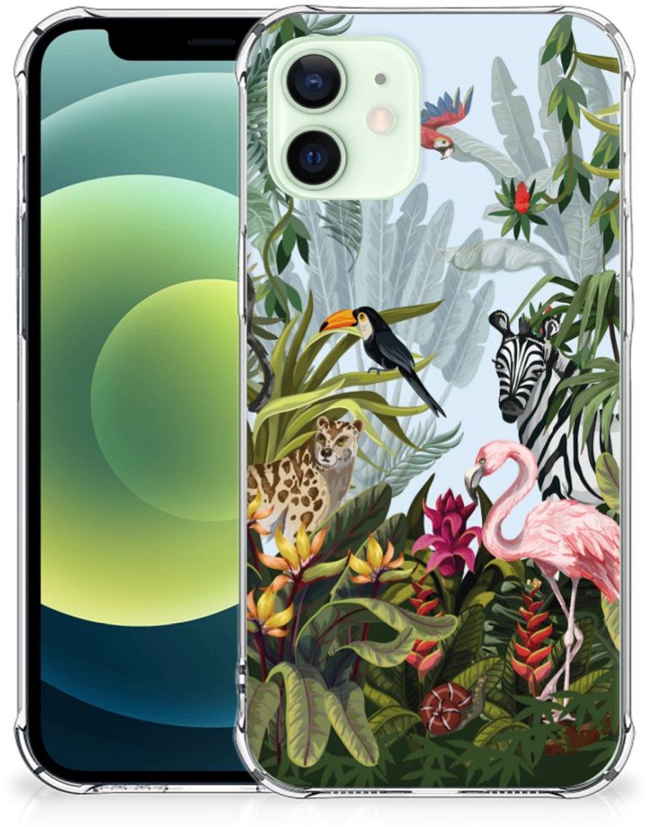 Case Anti-shock voor iPhone 12 Mini Jungle