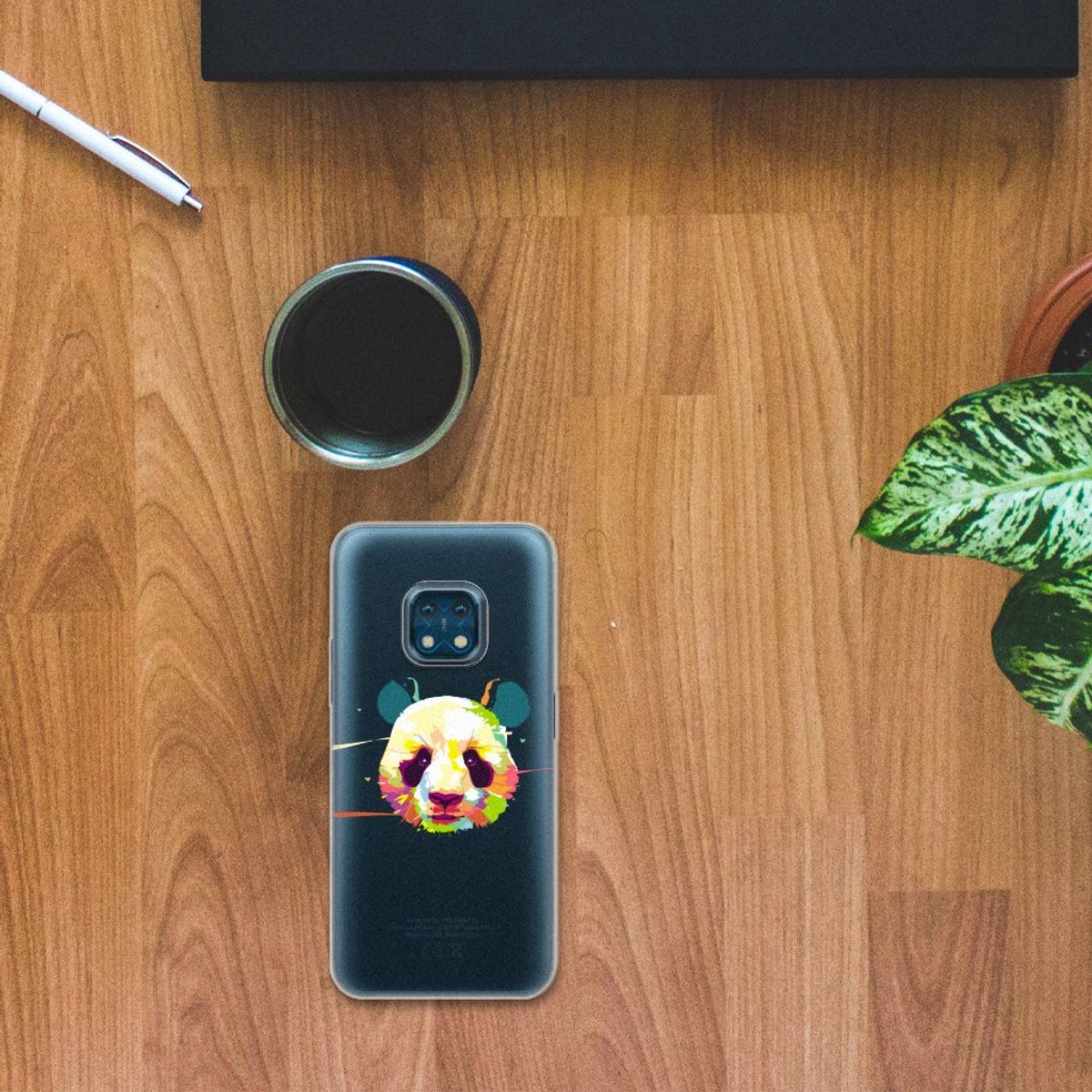 Nokia XR20 Telefoonhoesje met Naam Panda Color