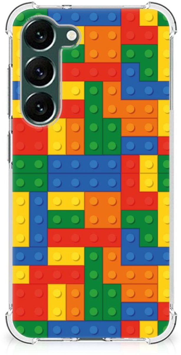 Samsung Galaxy S23 Plus Doorzichtige Silicone Hoesje Blokken