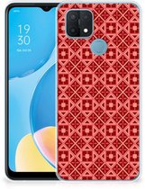 Protection Housse pour OPPO A15 Coque Téléphone Batik Rouge