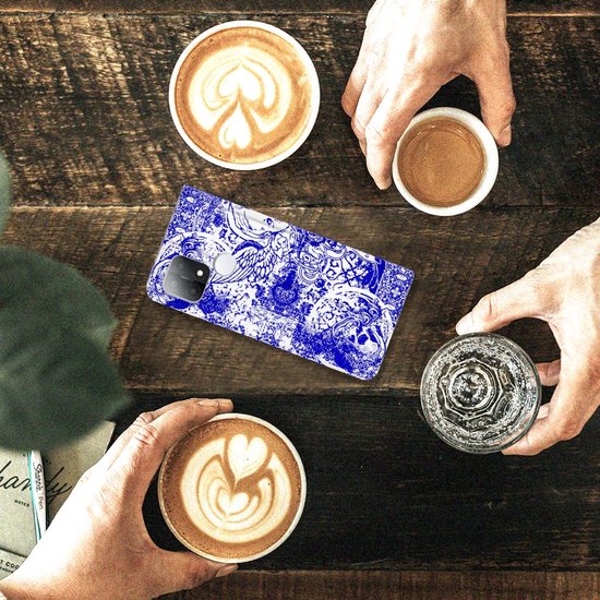 Coque Smartphone OPPO A15 Book Style Case Angel Skull Blue