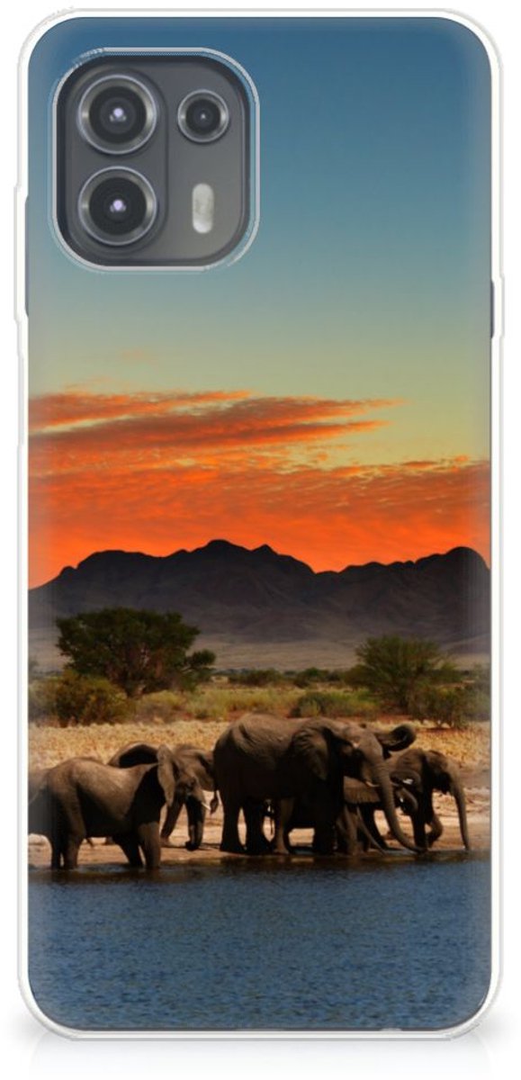 Motorola Edge 20 Lite TPU Hoesje Olifanten