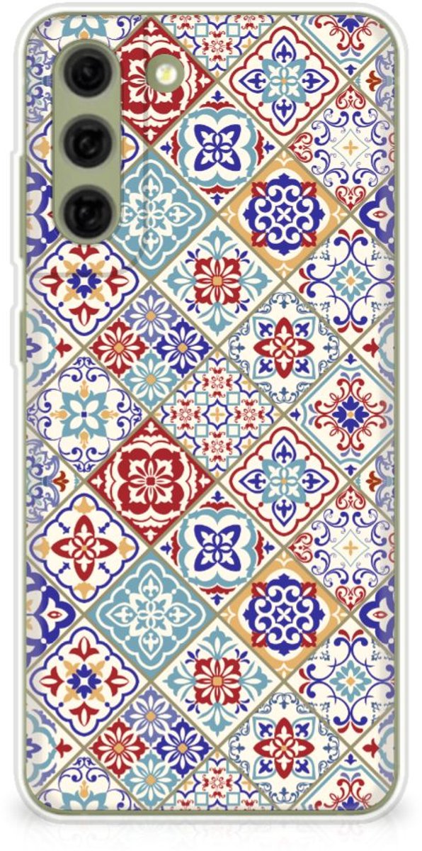 Samsung Galaxy S21FE TPU Siliconen Hoesje Tiles Color