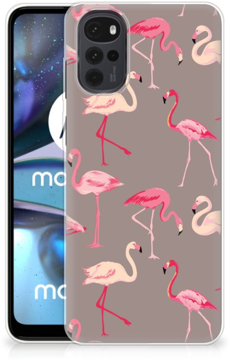 Motorola Moto G22 TPU Hoesje Flamingo