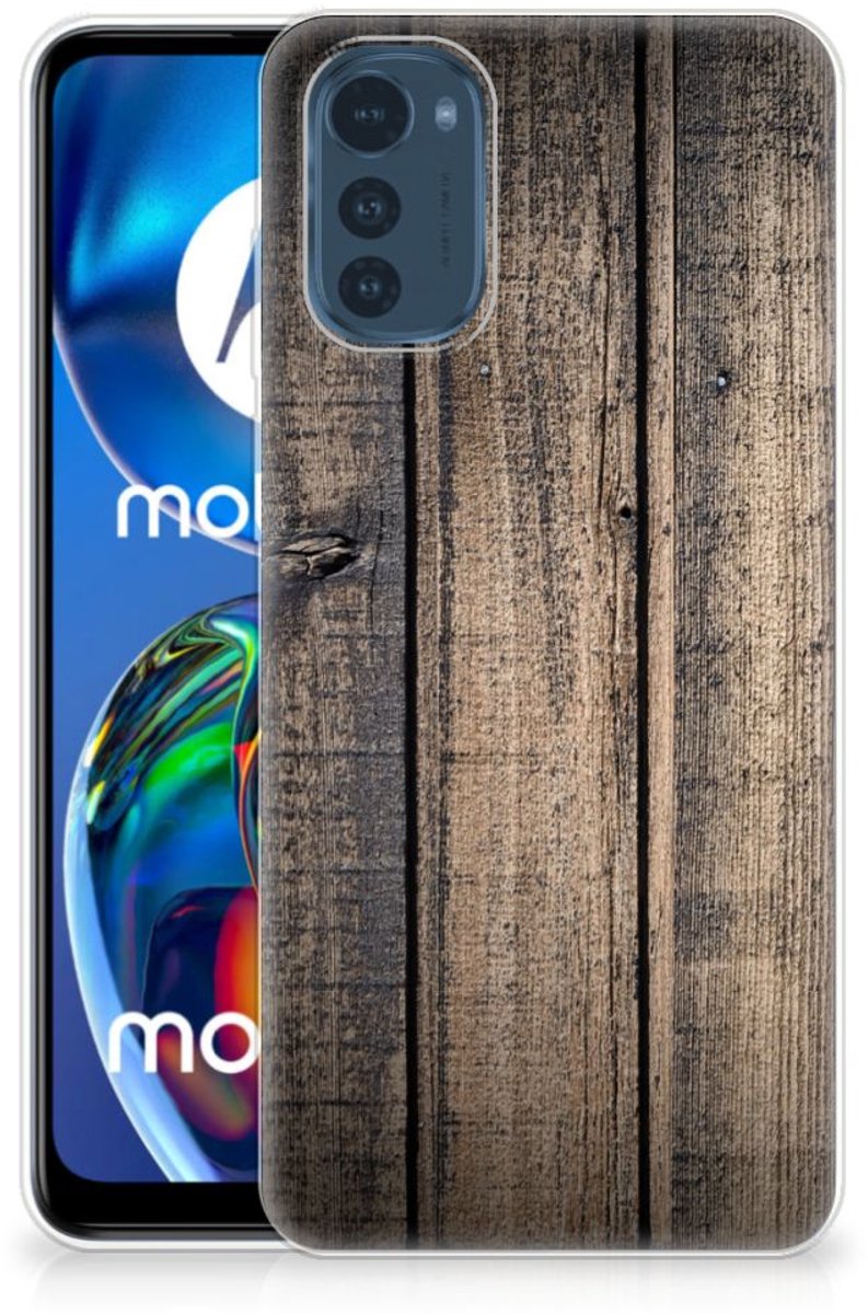 Motorola Moto E32/E32s Bumper Hoesje Steigerhout