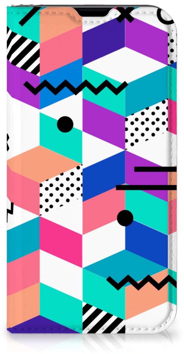 iPhone 13 Mini Stand Case Blokken Kleurrijk