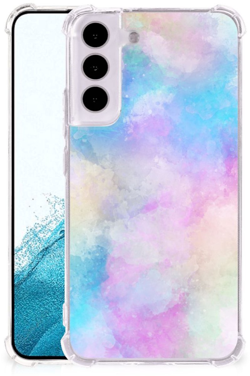 TPU Case Anti-Shock voor Back Cover Samsung Galaxy S22 Watercolor Light