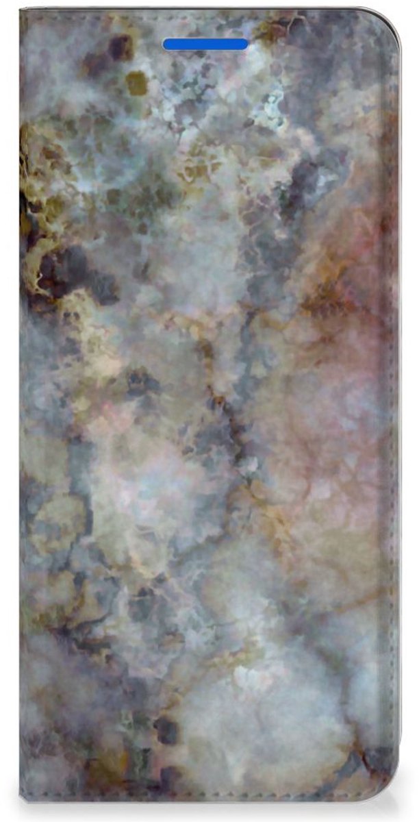 Standcase Hoesje voor OPPO Reno6 5G Standcase Marmer Grijs