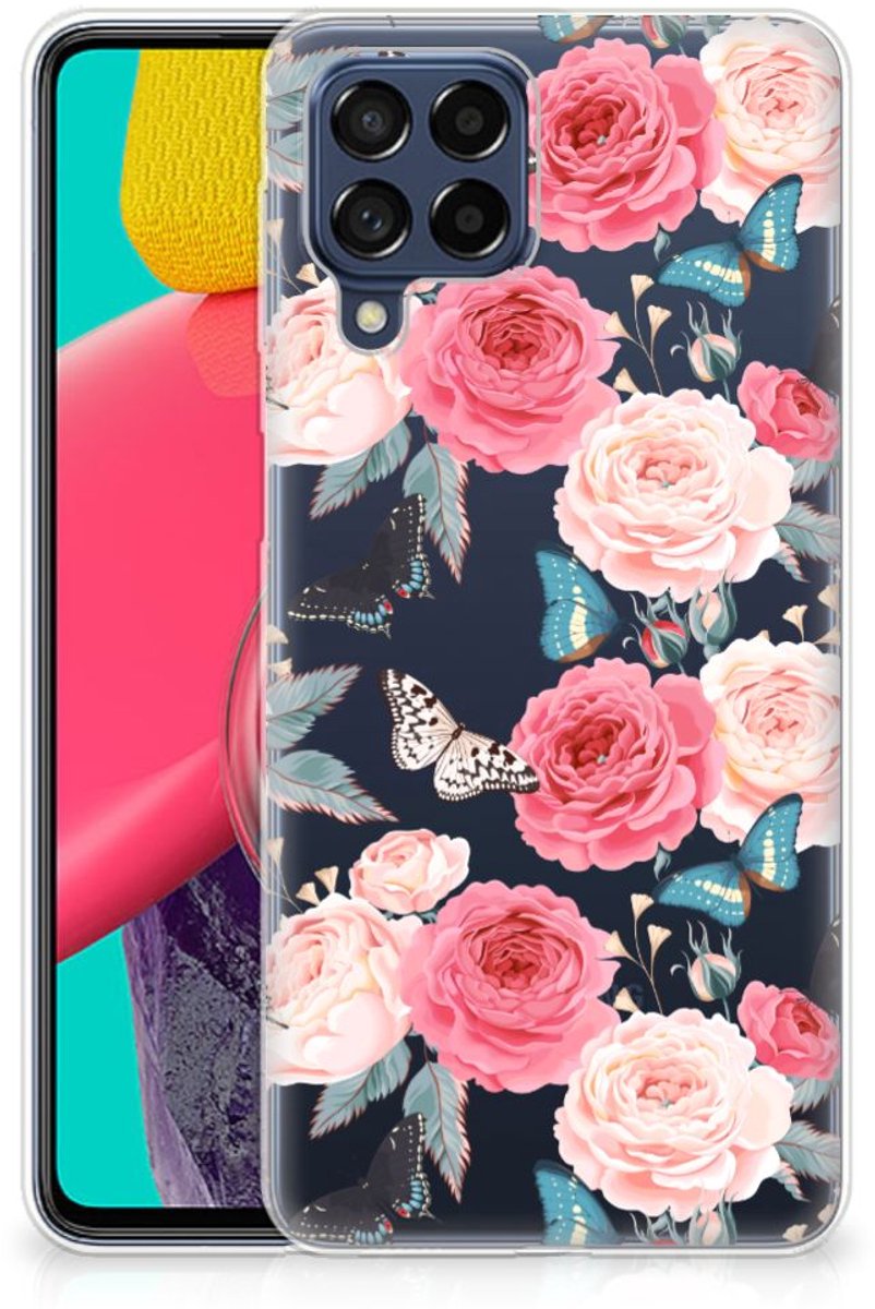 TPU Hoesje voor Samsung Galaxy M53 TPU Case Butterfly Roses