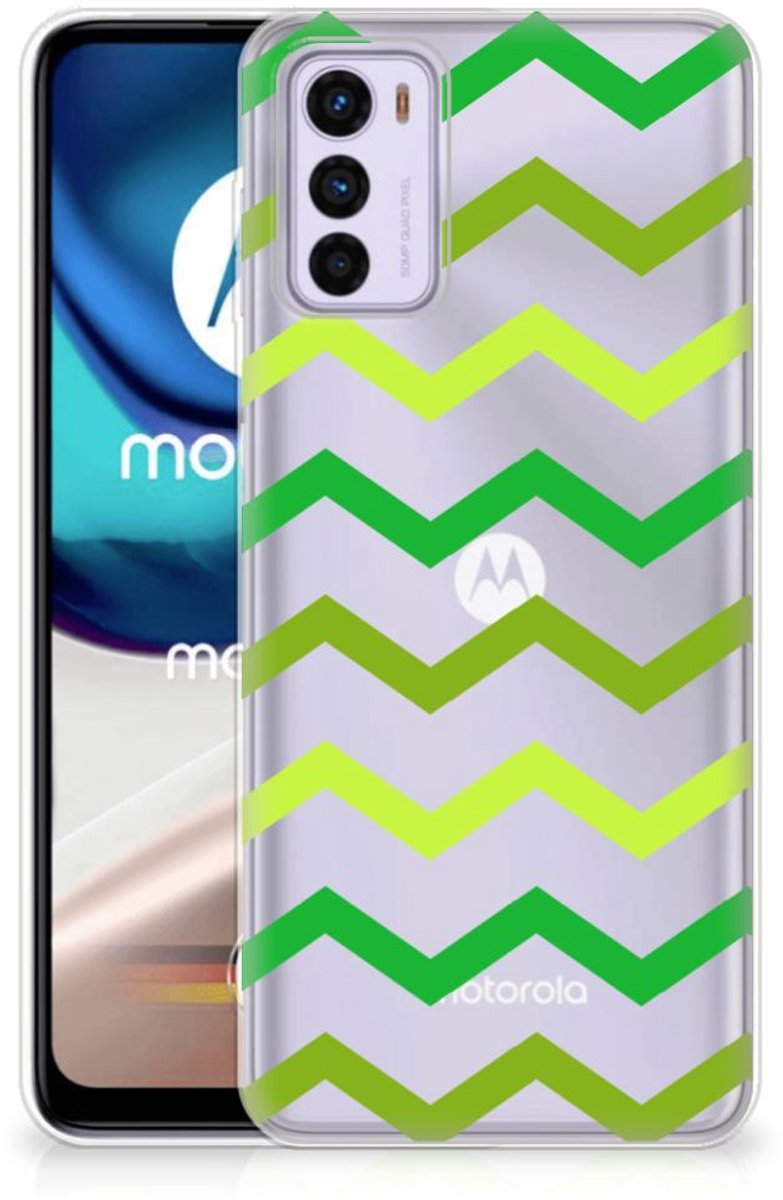 Motorola Moto G42 TPU bumper Zigzag Groen