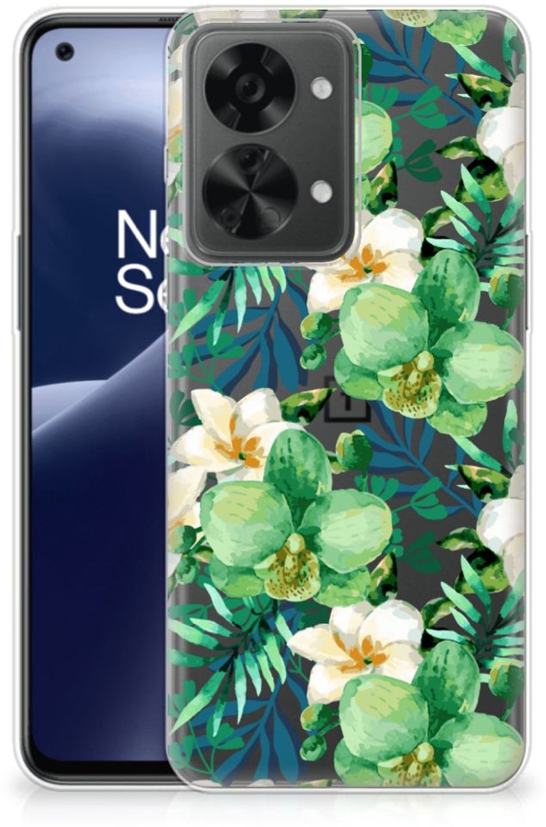 OnePlus Nord 2T TPU Case Orchidee Groen