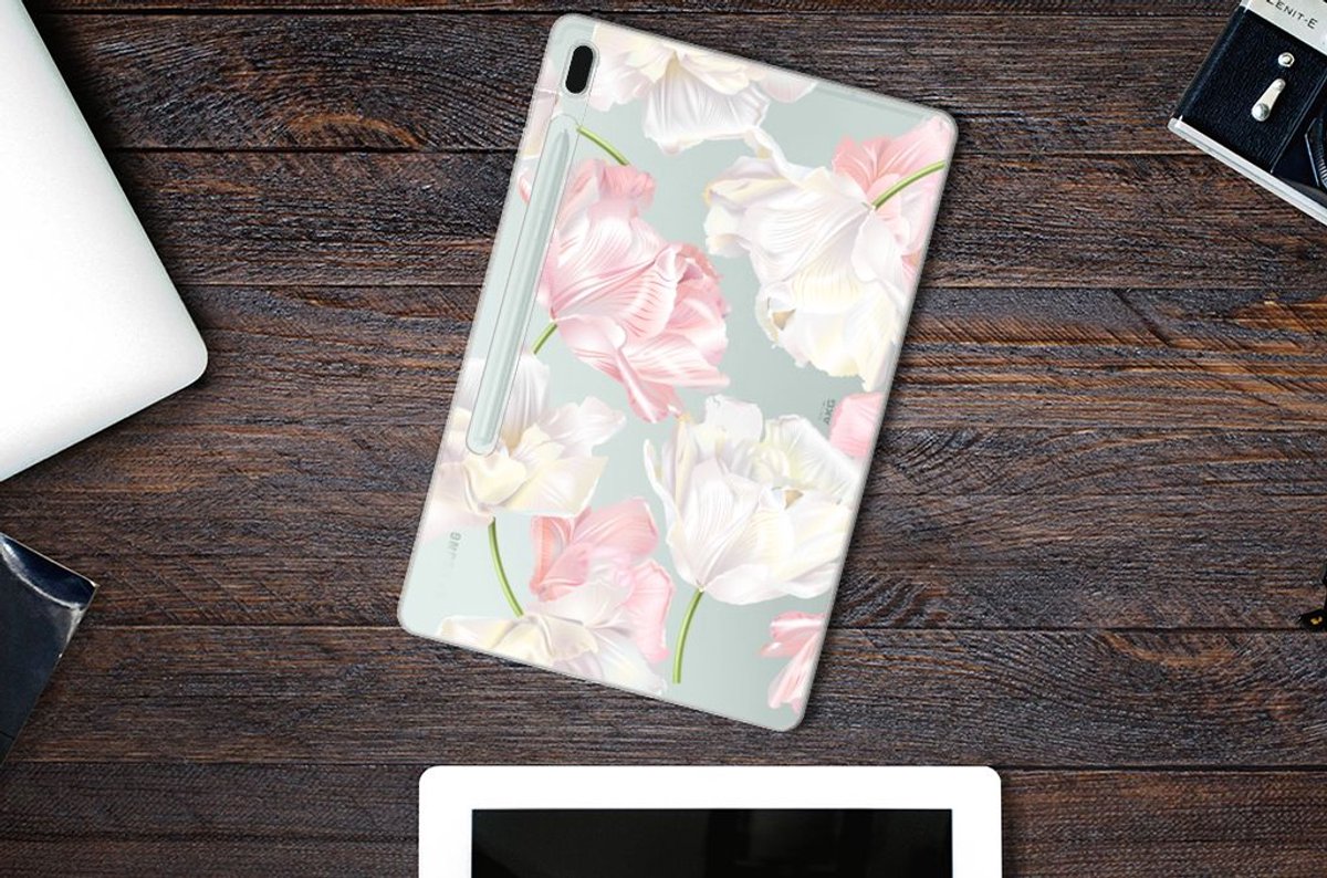 Samsung Galaxy Tab S7FE Siliconen Hoesje Lovely Flowers