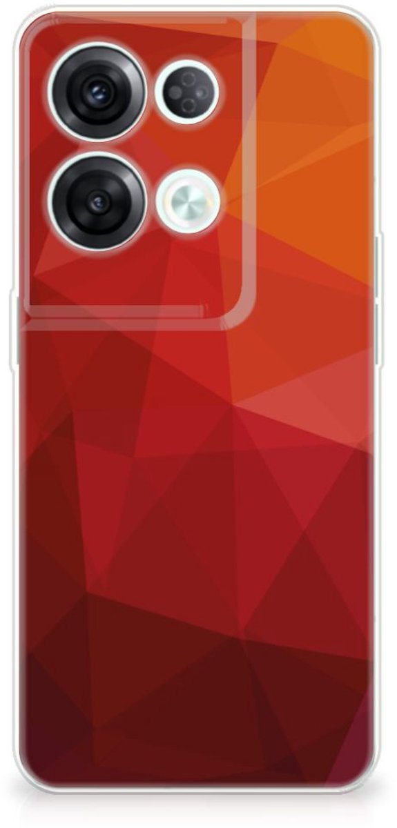 TPU Hoesje voor OPPO Reno8 Pro Polygon Red