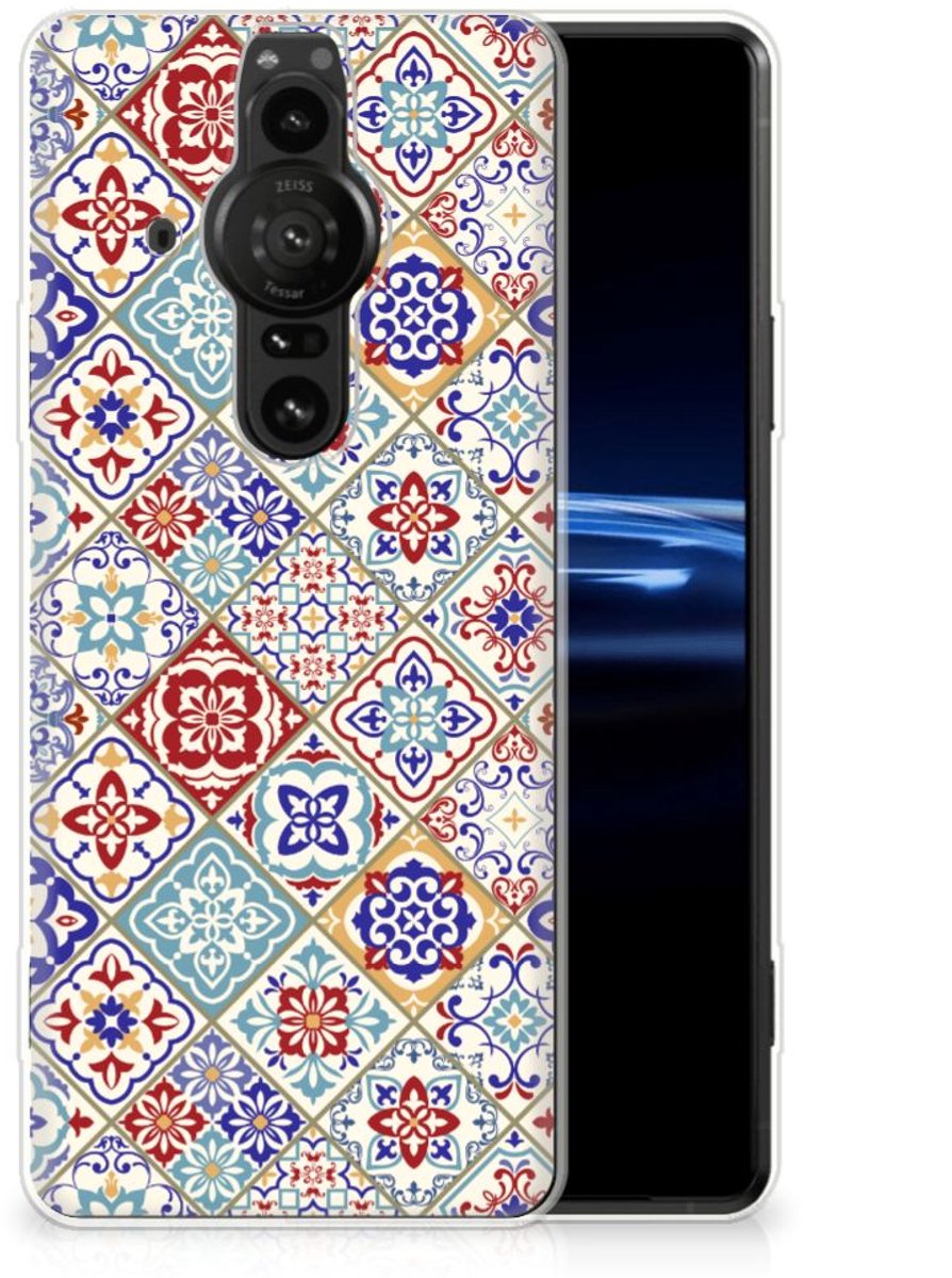 Sony Xperia Pro-I TPU Siliconen Hoesje Tiles Color