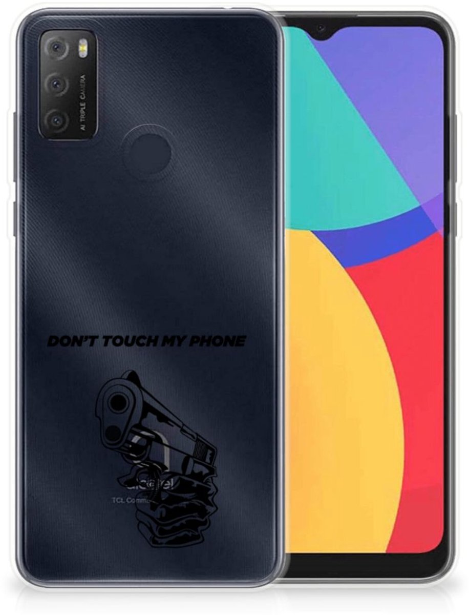 Alcatel 1S (2021) Silicone-hoesje Gun Don't Touch My Phone