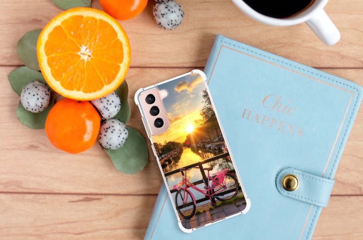 Samsung Galaxy S21 FE Telefoonhoesje met valbescherming Amsterdamse Grachten