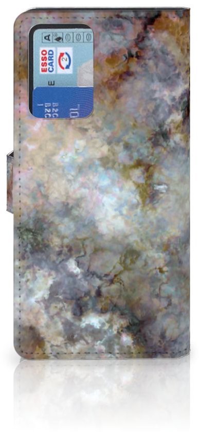 Étui pour téléphone portable Xiaomi Redmi Note 10 Pro Book Cover Marbre Grijs