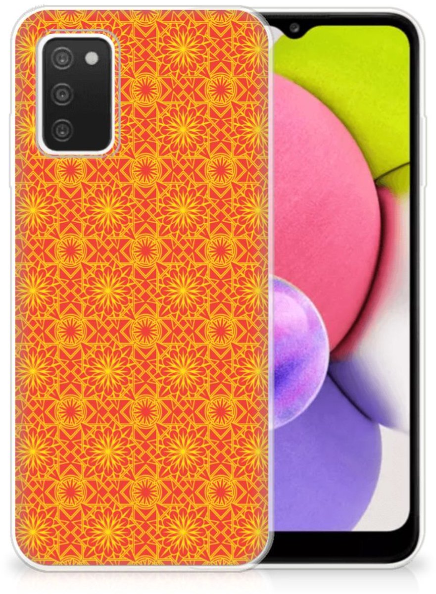 Samsung Galaxy A03S TPU bumper Batik Oranje