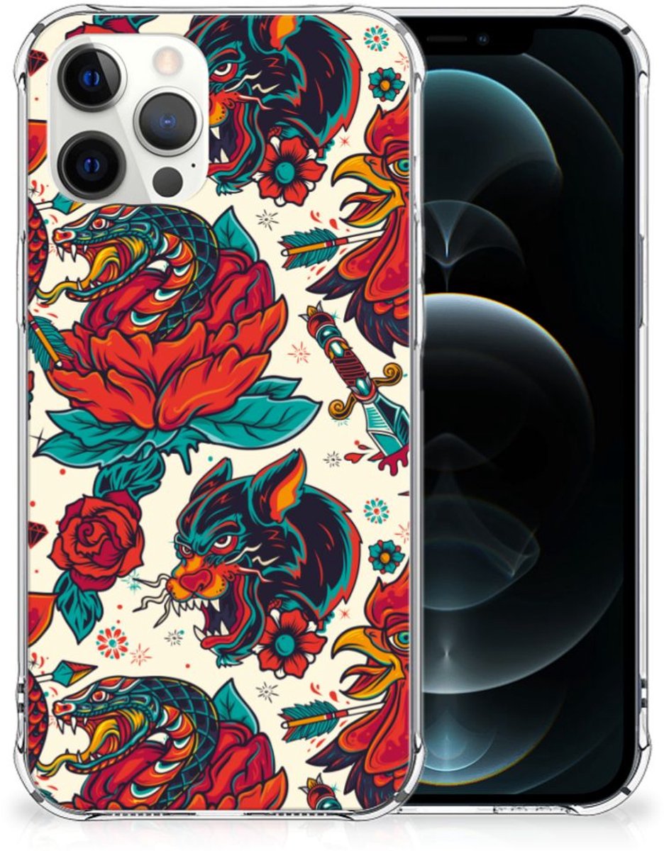 Anti-shock Hoesje met foto voor iPhone 12 Pro Max Old Skool