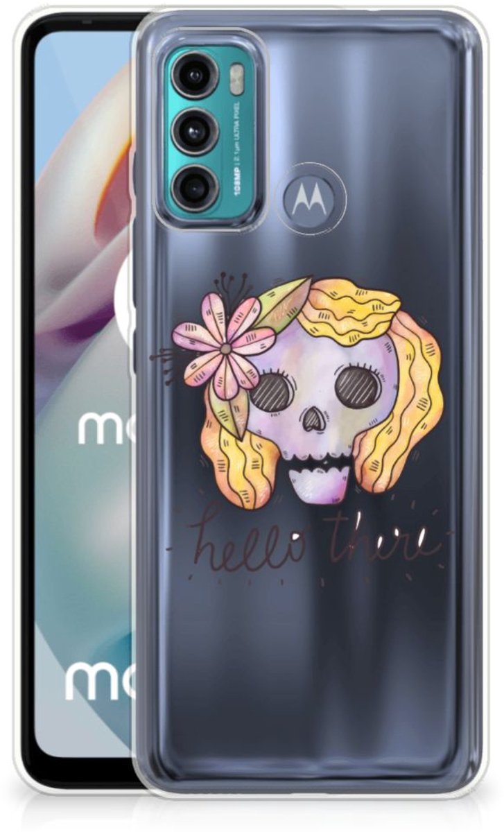 Back Cover voor Silicone Back Case Motorola Moto G60 Boho Skull