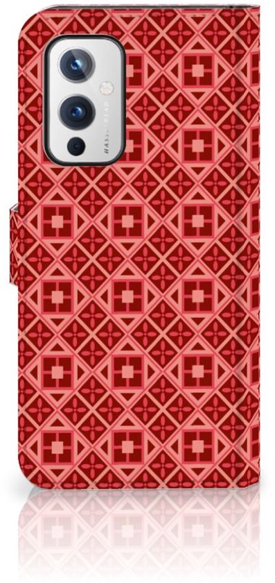 Etui Smartphone OnePlus 9 Wallet Book Case Batik Rouge