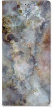 Bookcase Samsung Galaxy A22 5G Smart Cover Marbre Grijs