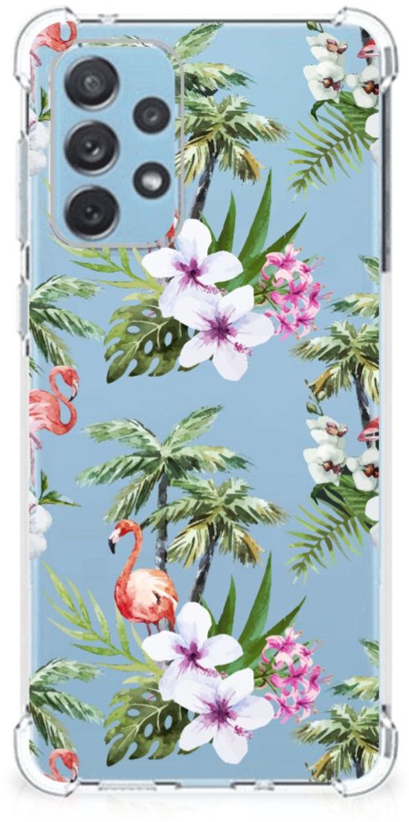 Samsung Galaxy A73 Case Anti-shock Flamingo Palms