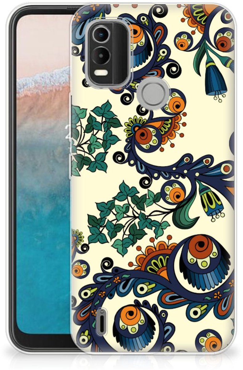 Siliconen Hoesje Nokia C21 Plus Barok Flower